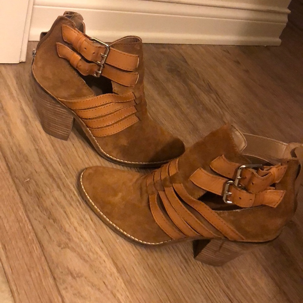 Camel colored booties